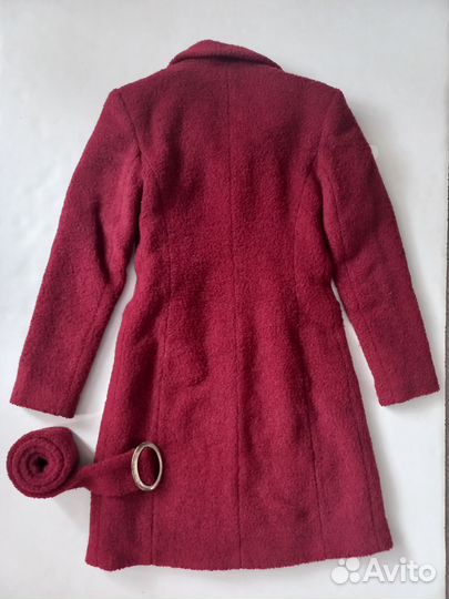 Пальто женское демисезонное 46 48 бордо