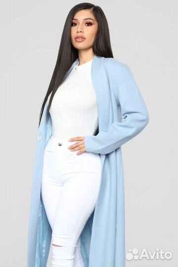 Новое голубое пальто 3XL Fashion Nova