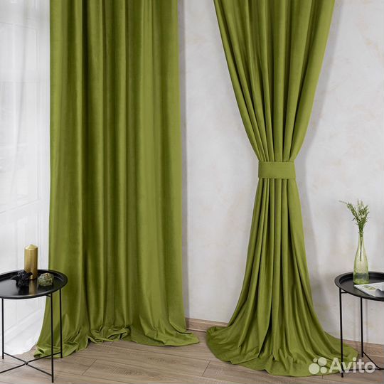 Шторы бархат Беллиссимо цитрон