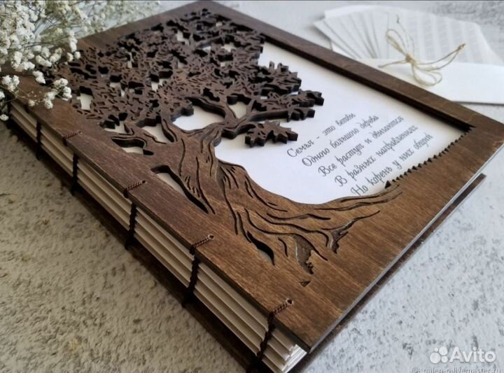 Фотоальбом из дерева 