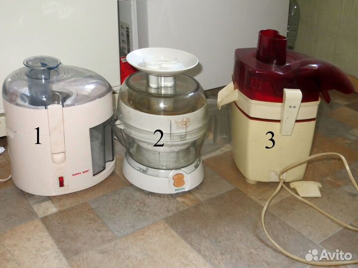 Соковыжималки электрические: Филипс, СССР, King