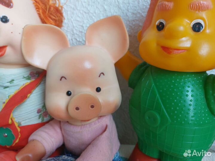 Игрушки СССР, винтаж, ретро. Карлсон и Хрюша