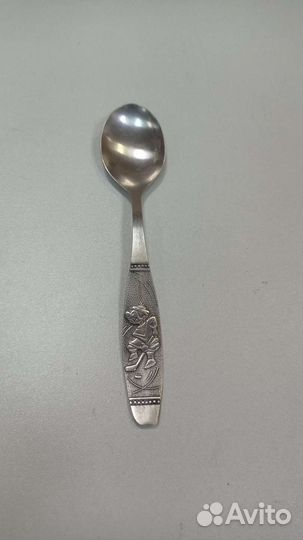 Чайная ложка с мультяшным хоккеистом, СССР