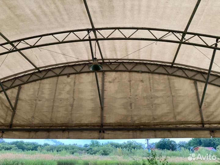 Тентованный ангар, металический каркас