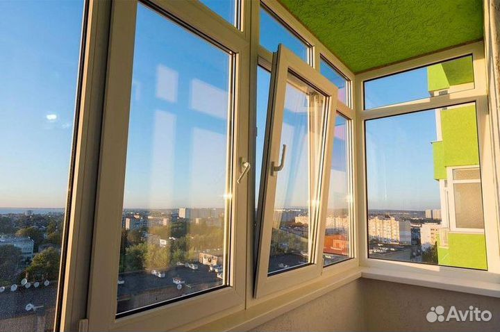 Остекление пластиковыми и алюминиевыми окнами под