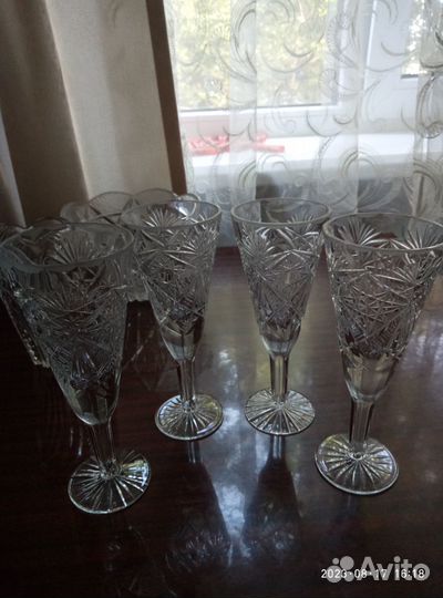 Хрустальная ваза чехия