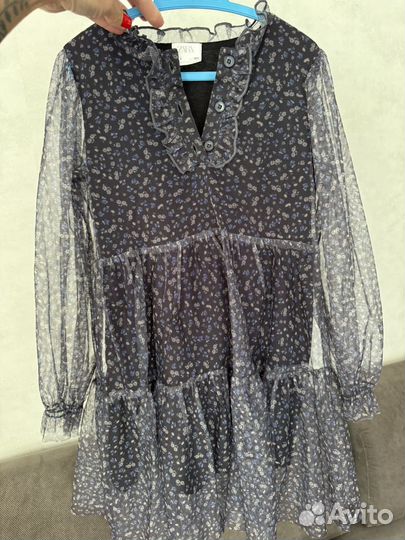 Zara нарядное платье для девочки 122