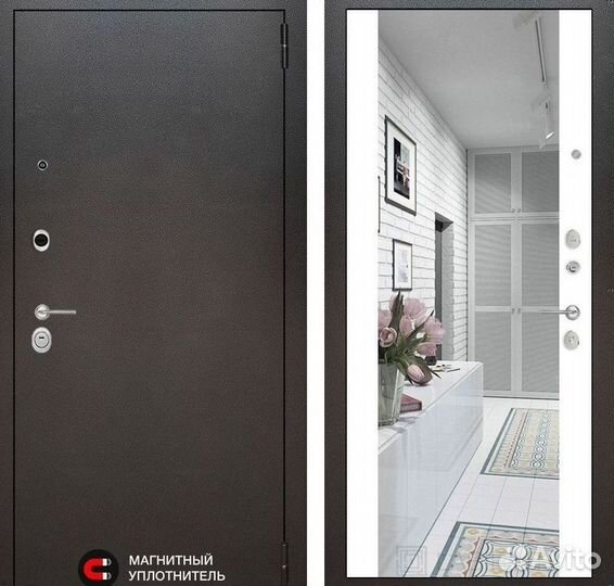 Дверь входная Серая шумо-изоляционная