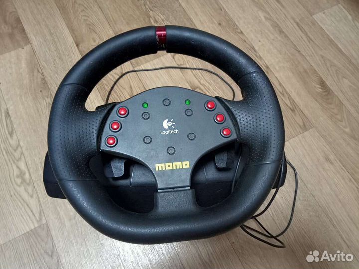 Игровой руль logitech momo racing с педалями