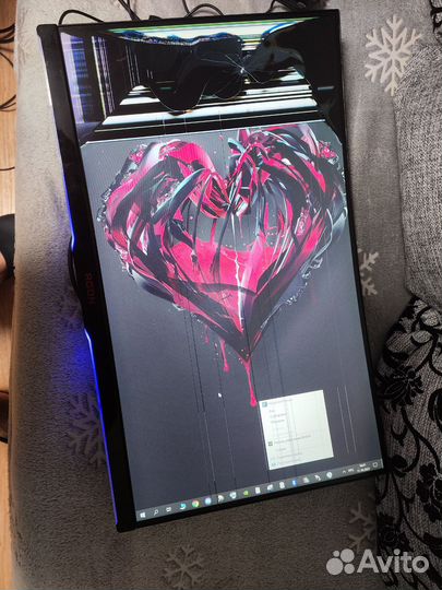 Монитор для компьютера 27 дюйма бу (битый)
