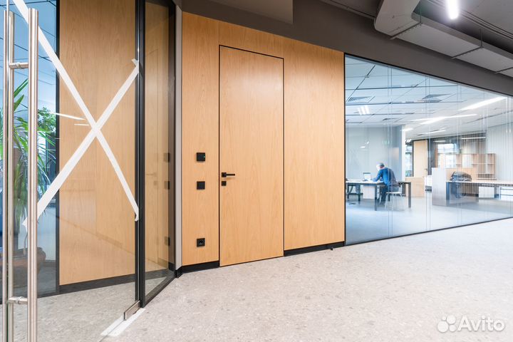 Изготовление шпонированных дверей высота до 2,8м