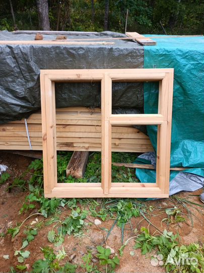 Блок окна деревянный. Толщина 150мм