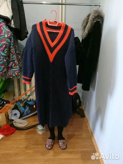 Платье, крупной вязки, очень тёплое, покупали в св