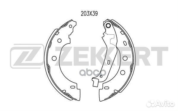 Колодки барабанные Renault/Zekkert/ BK4462 Zekkert