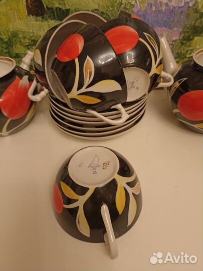 Чайный сервиз СССР Дулево тюльпан