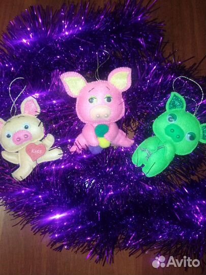 Игрушки новогодние из фетра