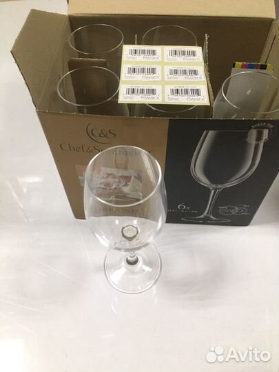 Набор бокалов для вина, 6 шт, 250 мл, D60/70,H 178