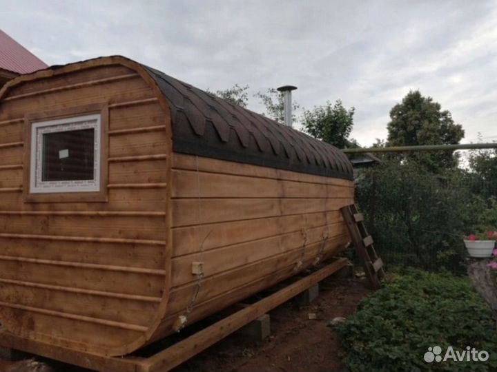 Баня бочка квадро