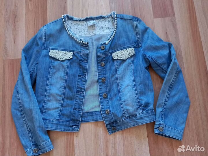 Джинсовая куртка размер 46