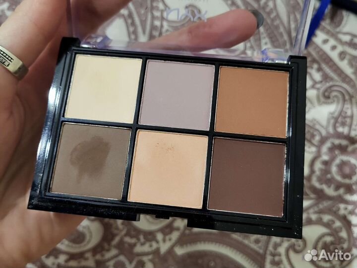 Базовая палетка теней nyx lid lingerie 6 цветов