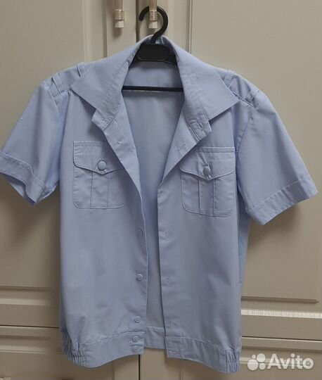 Рубашка форменная голубая новая
