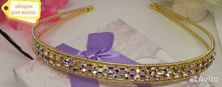 Ободок для волос с камешками