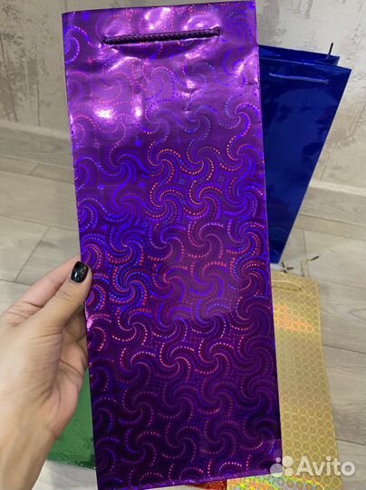 Пакет подарочный под бутылку