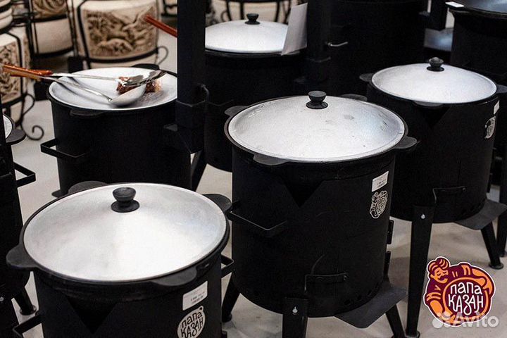 Узбекский чугунный казан 12 литров. Круглое дно