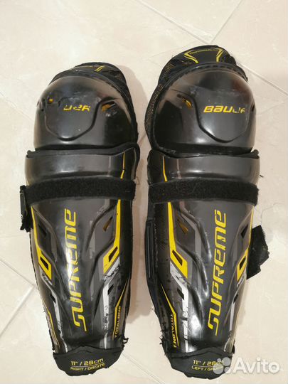 Щитки хоккейные детские Bauer Mx3 р-р. 11