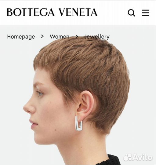 Серьги Bottega Veneta текущая коллекция