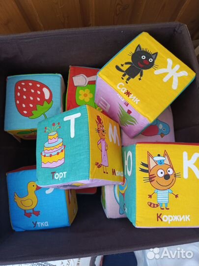 Мягкие кубики и пирамидка