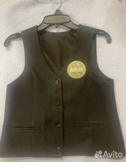 Форма школьная, жилетка синяя в полоску, размер 44