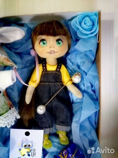 Интерьерная текстильная кукла ручной работы