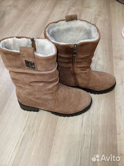 Сапоги зимние натуральная замша 37