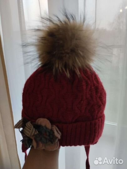 Шапка детская для девочки зимняя