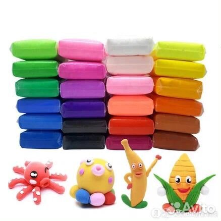Воздушный Пластилин 24 цвета Оптом