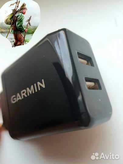 Зарядное устройство от сети на 2 USB garmin
