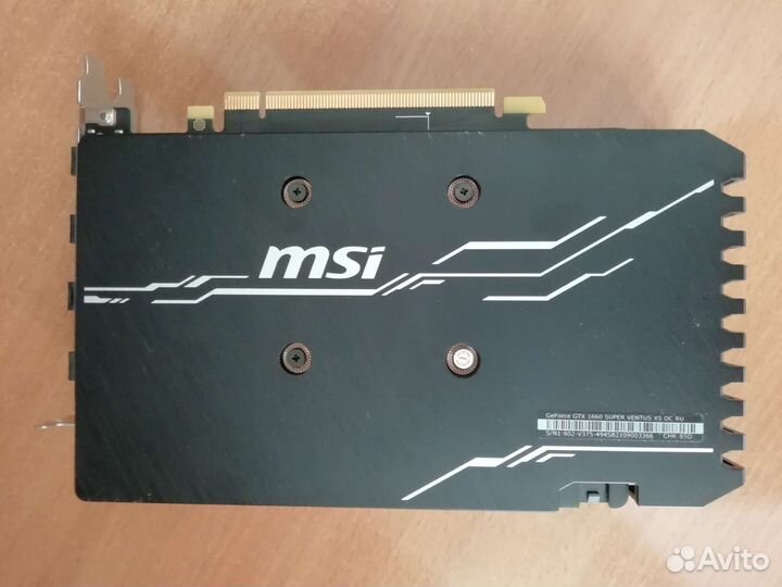 Видеокарта MSI GTX 1660 super ventus XS 6GB