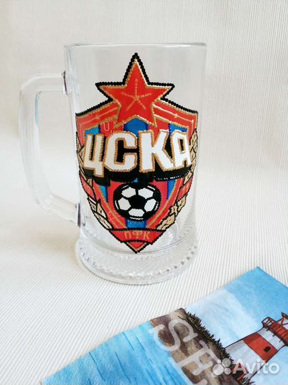 Пивная кружка с ручной росписью