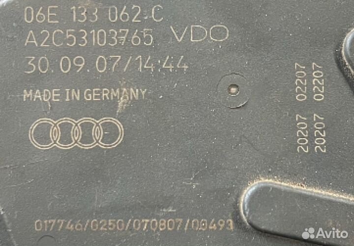 Заслонка дроссельная Audi A6