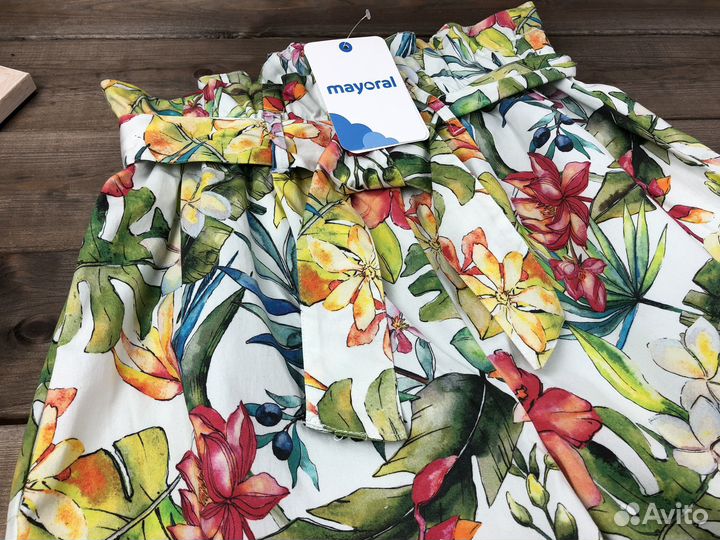 Брюки широкие для девочки яркие Mayoral