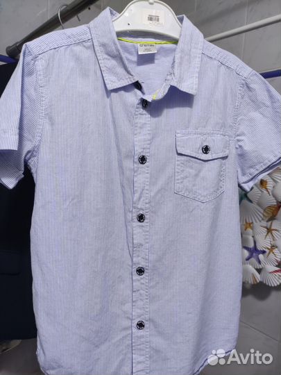 Рубашки пакетом 122-128 + пиджак