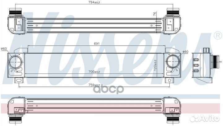 96091 Интеркулер 96091 Nissens