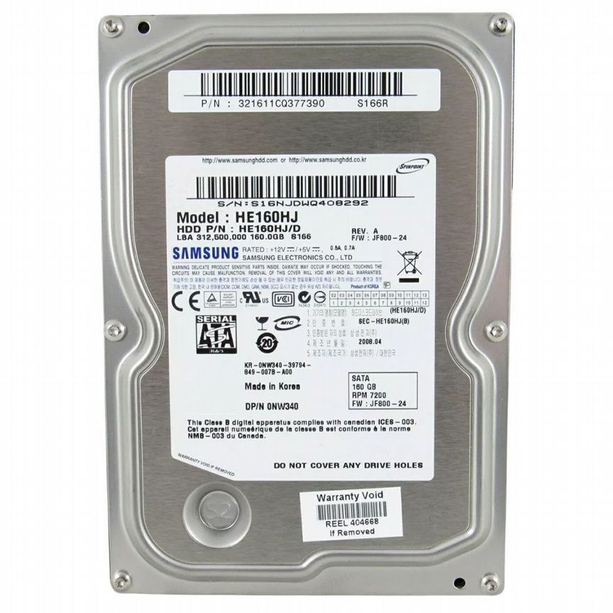 [NW340] Жесткий Диск Dell 160gb Sata2 3,5" Hdd Nw340