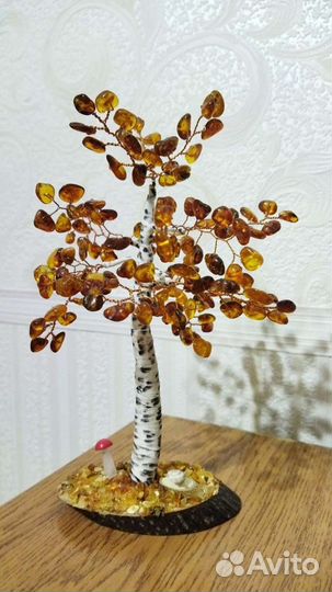 Дерево из янтаря, березка