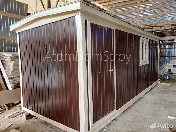 Бытовка деревянная утепленная с электрикой