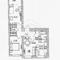 2-к. квартира, 55 м², 8/10 эт.