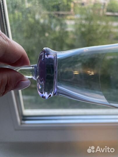 Рюмка на ножке цветное стекло СССР