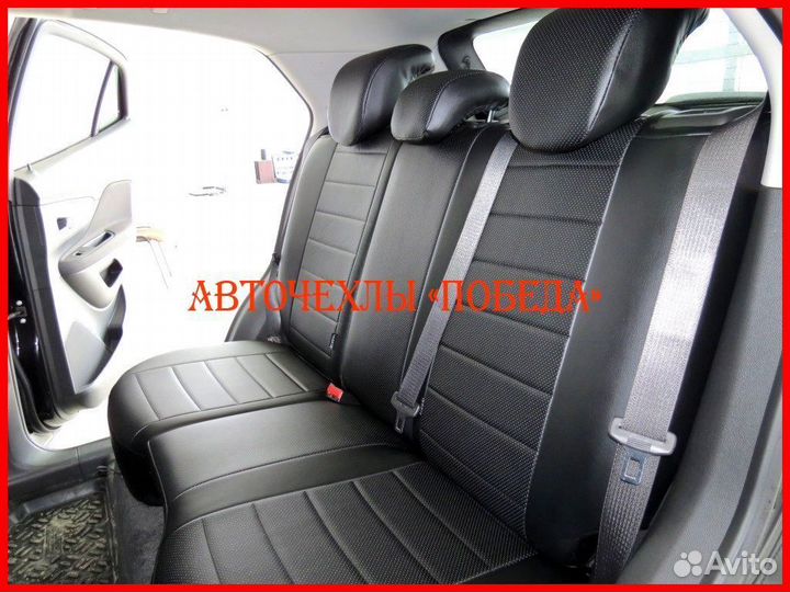 Чехлы Opel Mokka из экокожи чёрные Классика