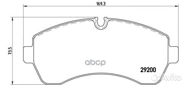 Колодки тормозные дисковые перед P50059 Brembo